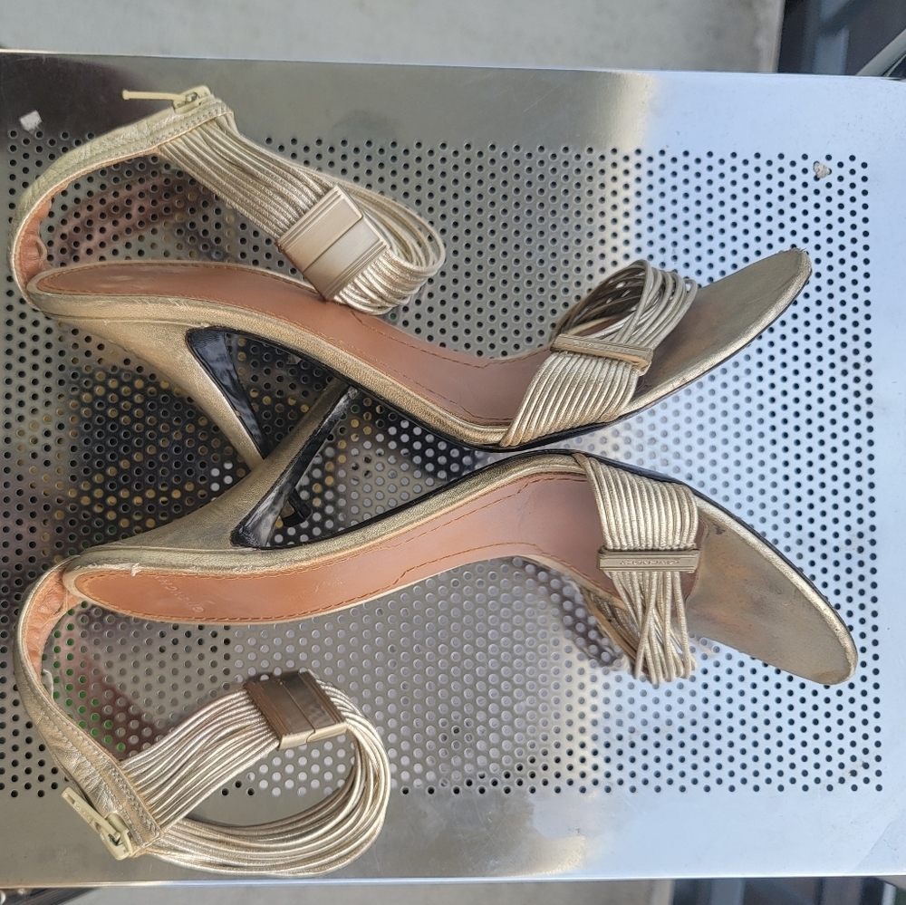 Givency gold women sandals size 38.5 - Picture 13 of 16